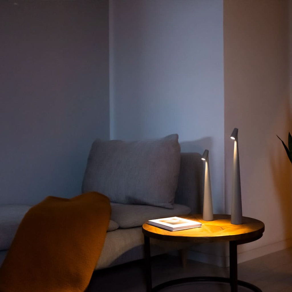 Indoor Table Lamp | Wireless Designer LED | 3-Stage Touch Dimming | USB Rechargeable
