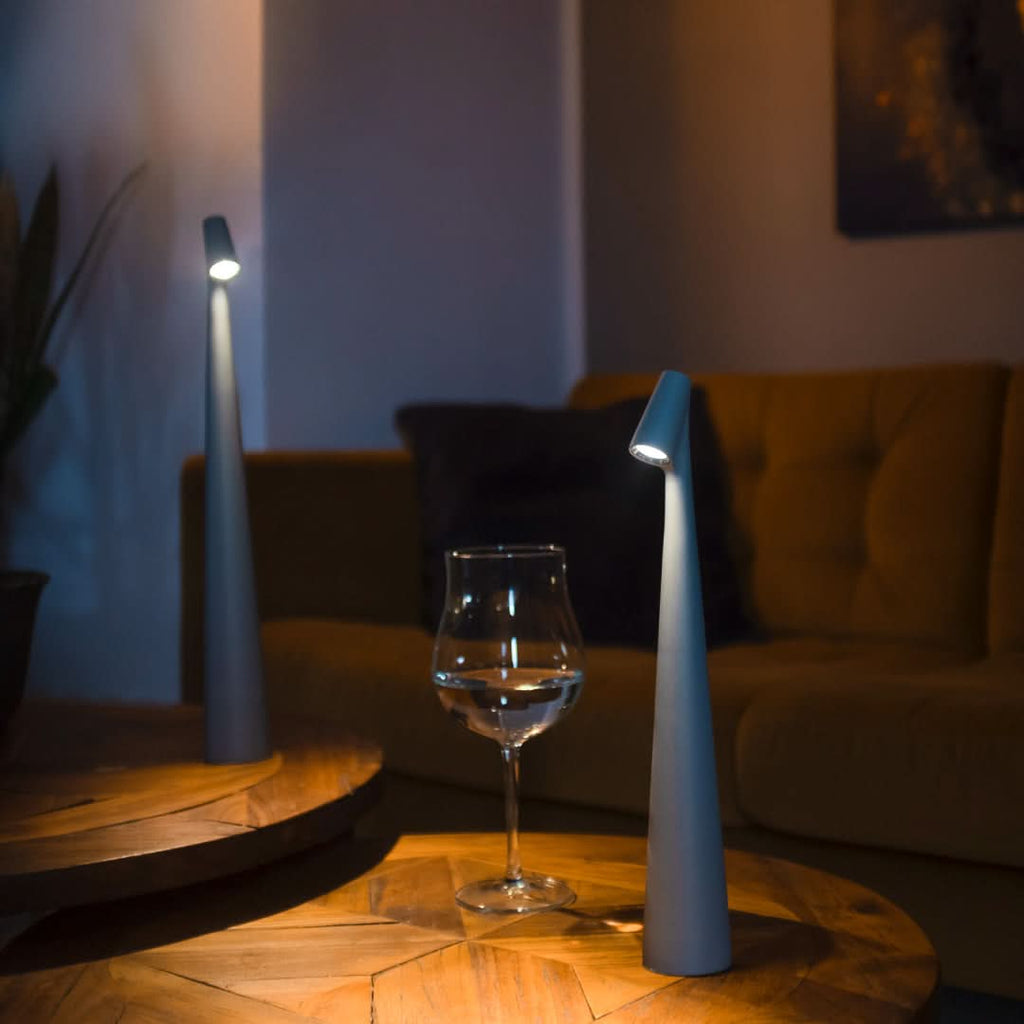 Indoor Table Lamp | Wireless Designer LED | 3-Stage Touch Dimming | USB Rechargeable