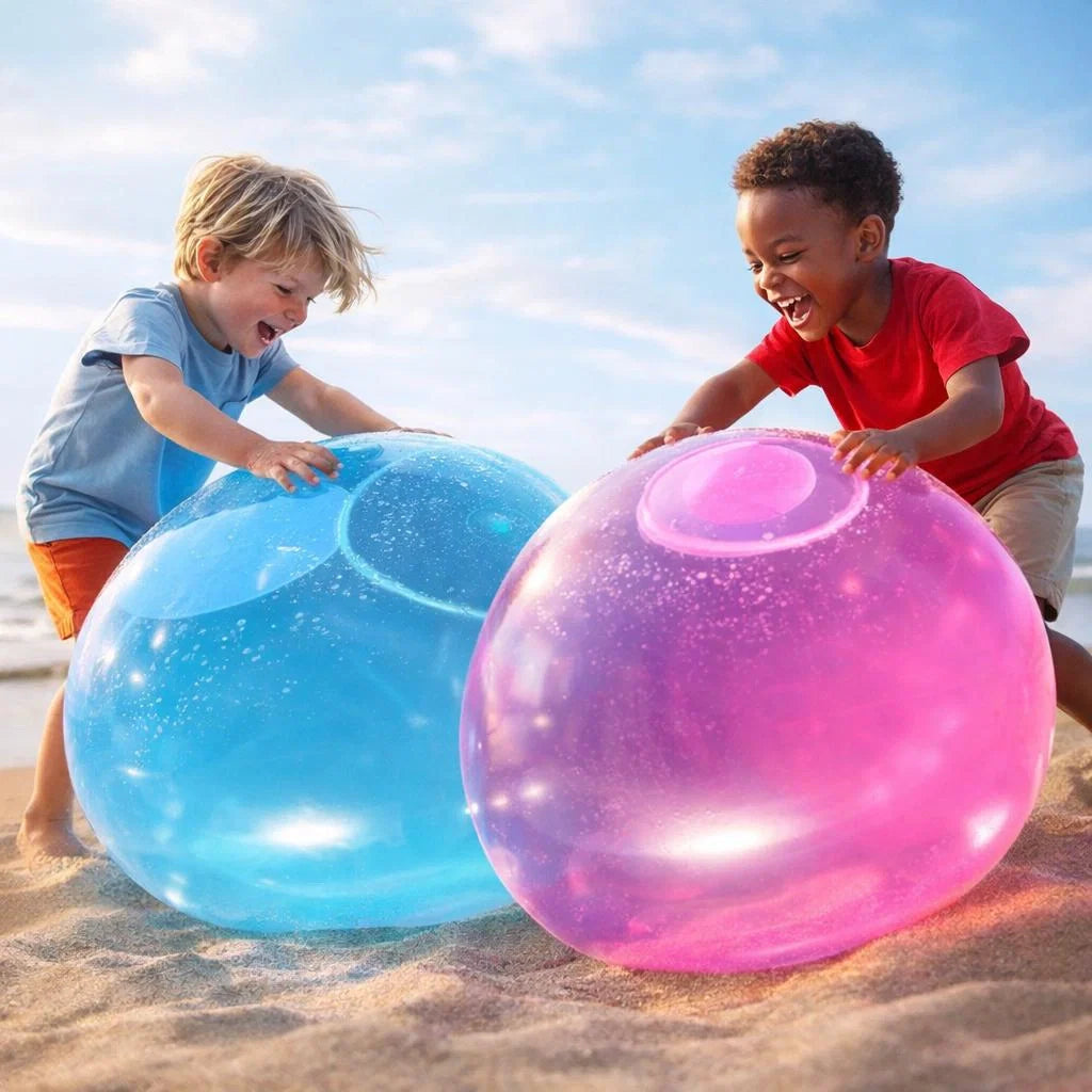 Inflatable Ball for Kids & Family | Tear-Resistant, Self-Sealing Valve | BPA-Free for Outdoor Play
