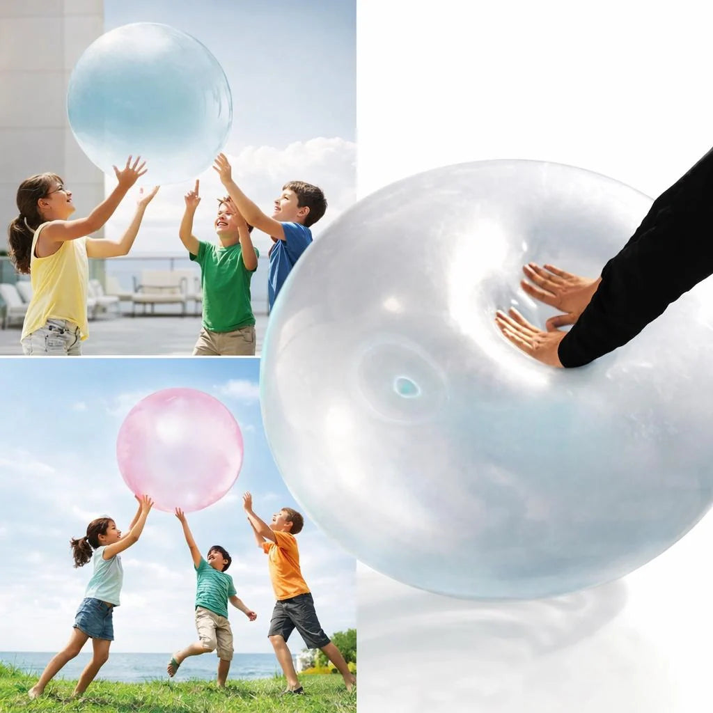 Inflatable Ball for Kids & Family | Tear-Resistant, Self-Sealing Valve | BPA-Free for Outdoor Play