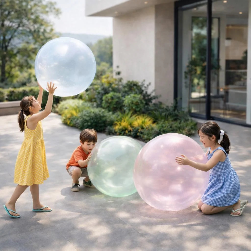 Inflatable Ball for Kids & Family | Tear-Resistant, Self-Sealing Valve | BPA-Free for Outdoor Play