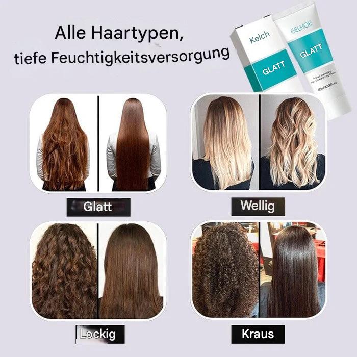 Keratin Hair Smoothing Cream | Anti-Frizz & Nourishing Formula | 60ml | Smooth Silky Finish