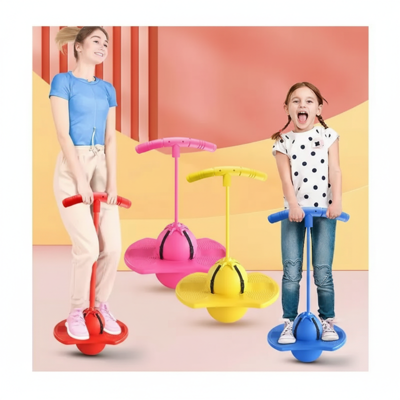 Kids Hopper Ball | Non-Slip Platform | Removable Foam Handles | Balance Training