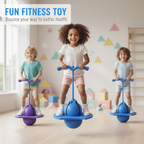 Kids Hopper Ball | Non-Slip Platform | Removable Foam Handles | Balance Training