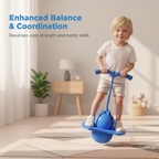 Kids Hopper Ball | Non-Slip Platform | Removable Foam Handles | Balance Training