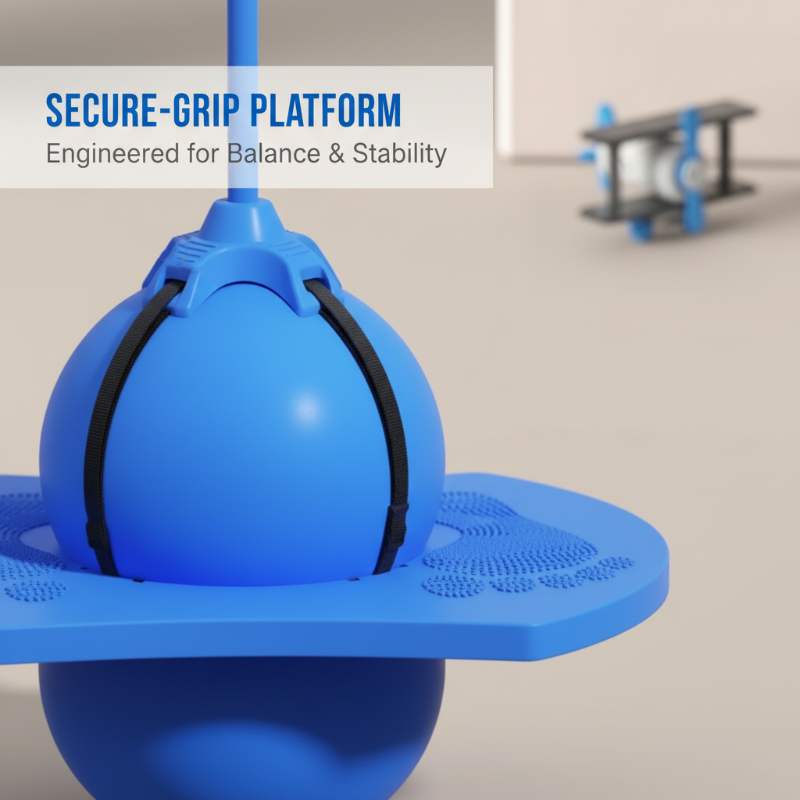 Kids Hopper Ball | Non-Slip Platform | Removable Foam Handles | Balance Training