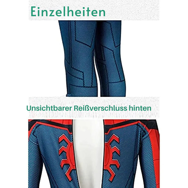 Kids Superhero Costume | Full-Body Suit with Mask | Breathable Stretch Fabric | Comfortable Fit