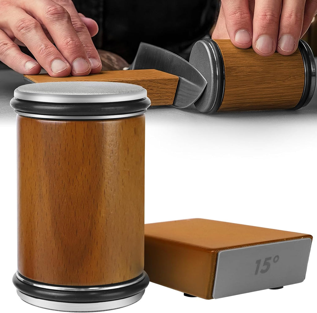 Kitchen Knife Sharpener | Roll-Action Mechanism | Precision Angle Guide | Stable Non-Slip Base