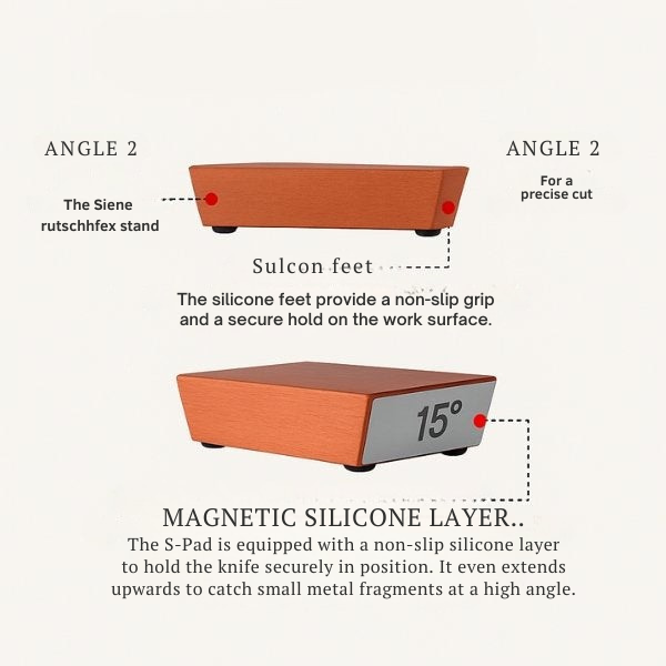 Kitchen Knife Sharpener | Roll-Action Mechanism | Precision Angle Guide | Stable Non-Slip Base