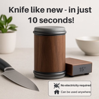 Kitchen Knife Sharpener | Roll-Action Mechanism | Precision Angle Guide | Stable Non-Slip Base