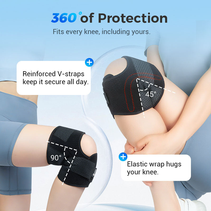 Knee Brace | Open Patella & Adjustable Straps | Breathable Design
