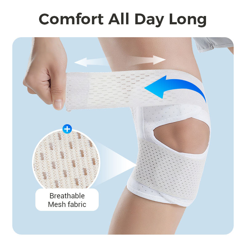 Knee Brace | Open Patella & Adjustable Straps | Breathable Design