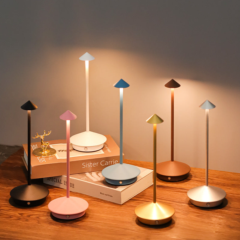 LED Table Lamp | Wireless Rechargeable | Touch Dimmer, USB Charging, Waterproof