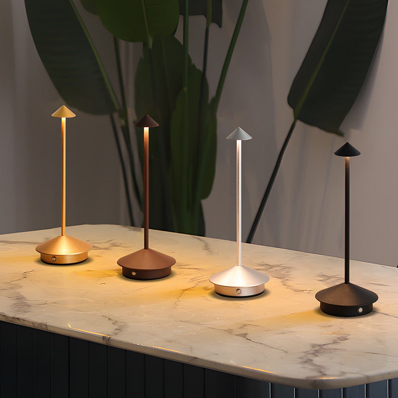 LED Table Lamp | Wireless Rechargeable | Touch Dimmer, USB Charging, Waterproof