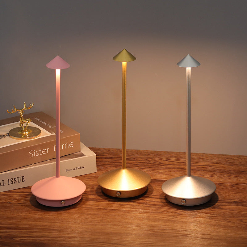 LED Table Lamp | Wireless Rechargeable | Touch Dimmer, USB Charging, Waterproof