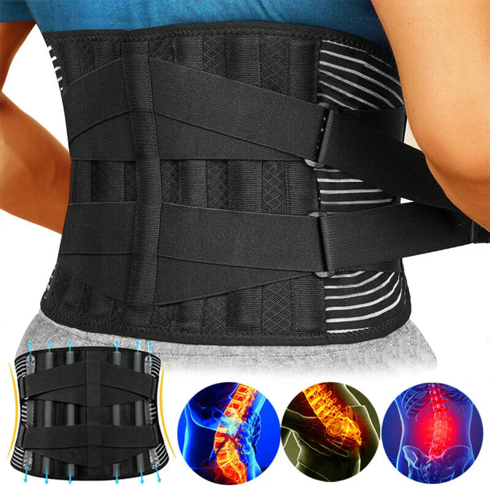 Lumbar Support Belt | 360° Stabilization | Breathable Stretch & Adjustable Straps | Pain Relief