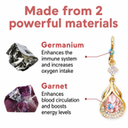 Magnetic Wellness Earrings | Ultra-Light Elegant Design | Garnet & Germanium Accents | Stress Relief