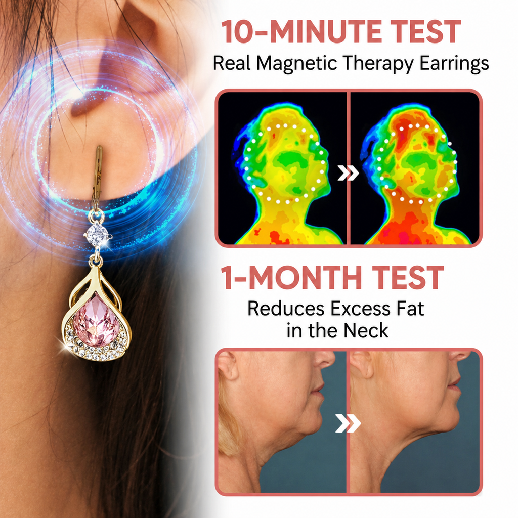Magnetic Wellness Earrings | Ultra-Light Elegant Design | Garnet & Germanium Accents | Stress Relief