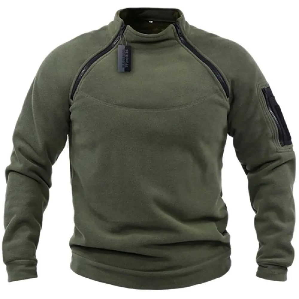 Men's Tactical Sweater | Thermal Fleece Pullover | Windproof & Durable