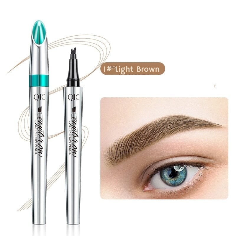 Microblading Augenbrauenstift | 4-Spitzen Präzision | Wasserfest & Langanhaltend | Natürliche Optik