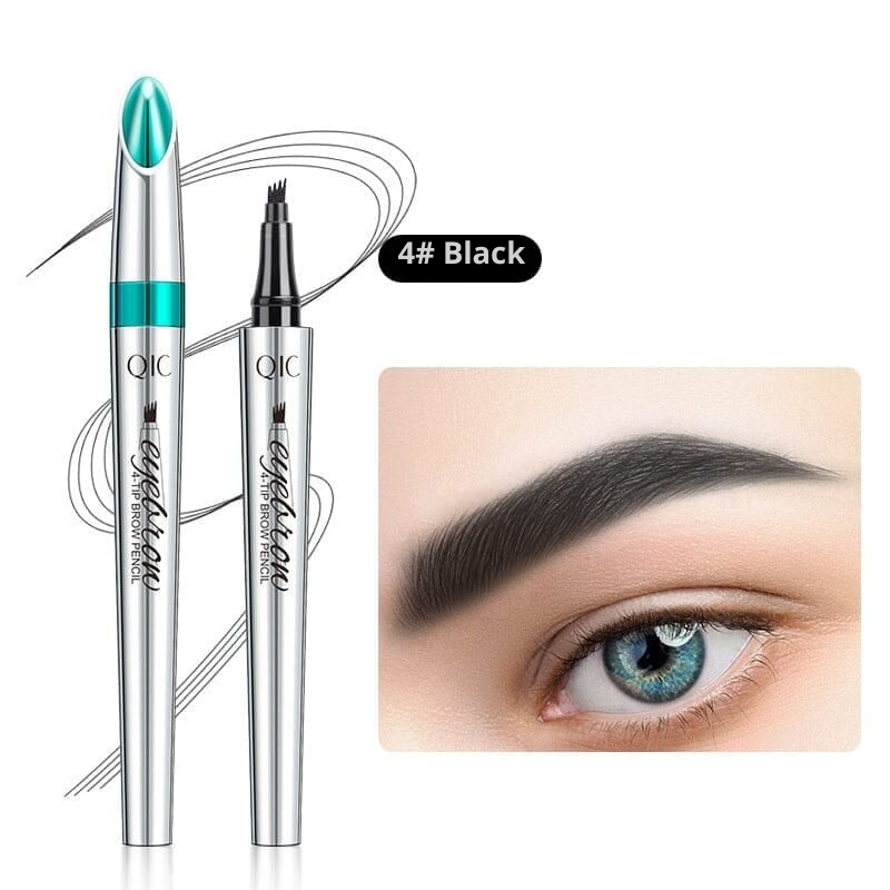 Microblading Augenbrauenstift | 4-Spitzen Präzision | Wasserfest & Langanhaltend | Natürliche Optik