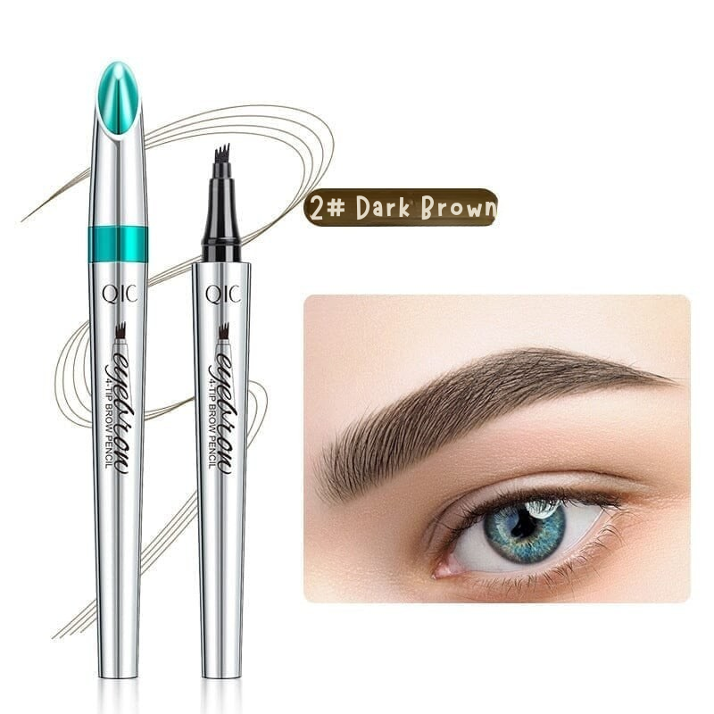 Microblading Augenbrauenstift | 4-Spitzen Präzision | Wasserfest & Langanhaltend | Natürliche Optik