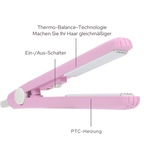 Mini 2-in-1 Hair Straightener | Ceramic Plates & Gentle Heat | Compact Travel Size