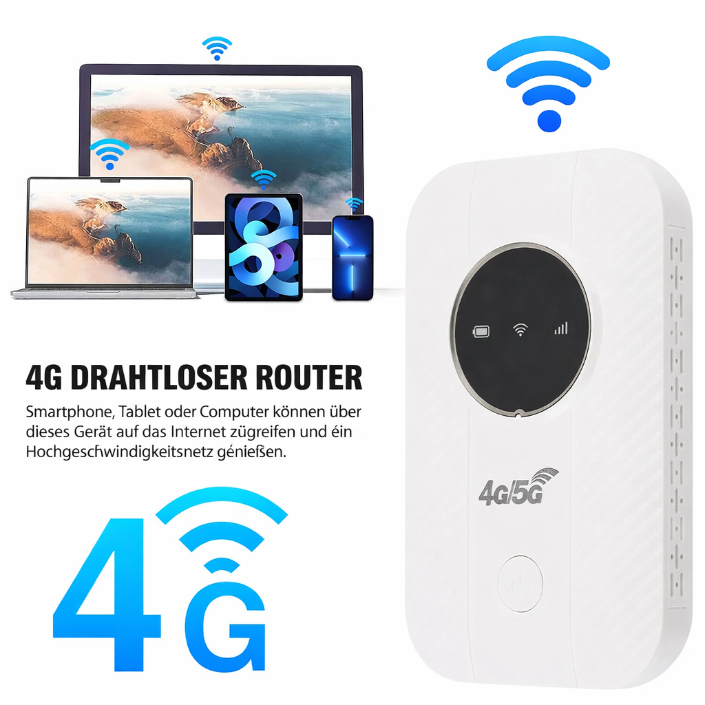 Mobile Wi-Fi Router | 4G LTE Hotspot | Long Battery Life & Multi-Device Support | Travel Ready