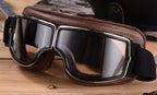 Motorcycle Goggles | Retro Style & UV Protection | Impact-Resistant Lens & Adjustable Strap