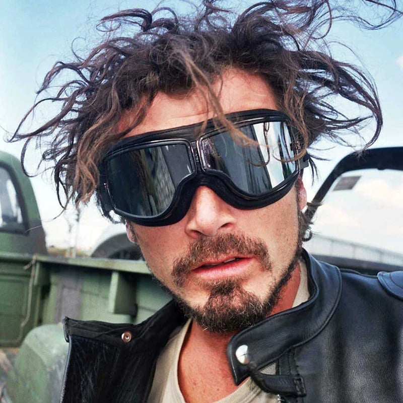 Motorcycle Goggles | Retro Style & UV Protection | Impact-Resistant Lens & Adjustable Strap