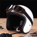 Motorcycle Goggles | Retro Style & UV Protection | Impact-Resistant Lens & Adjustable Strap