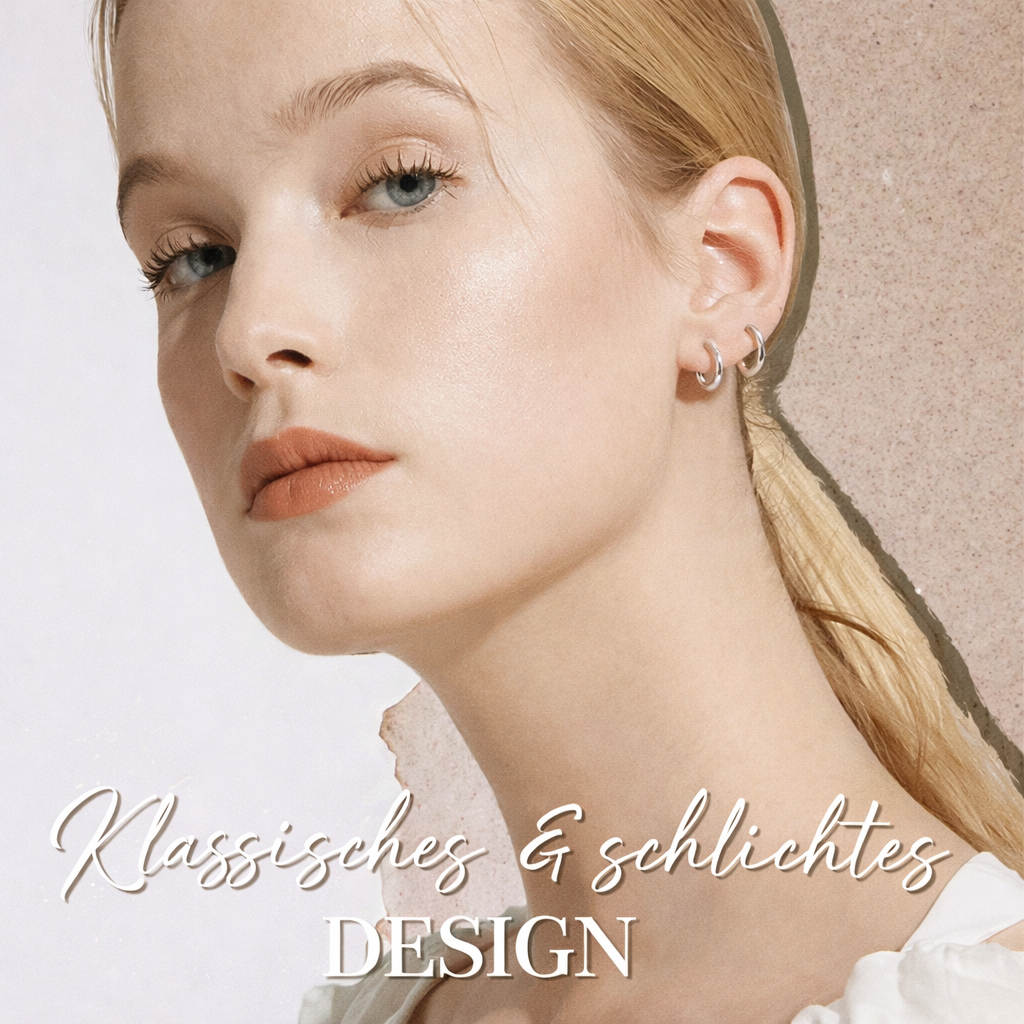 Non-Piercing Earrings | Retractable Closure | 2-Pair Set, Gold & Silver | Comfortable & Secure