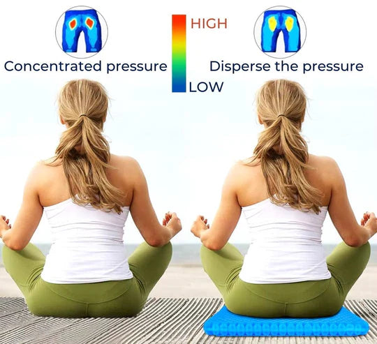 Orthopedic Gel Seat Cushion | Breathable Honeycomb Structure | Pressure Relief Comfort
