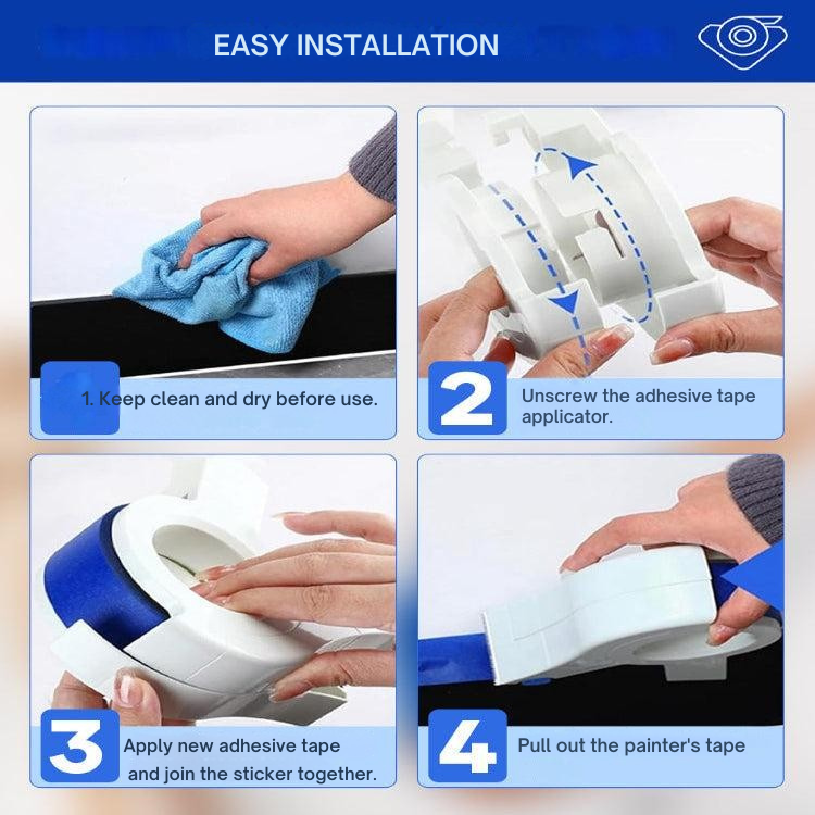 Painter's Tape Applicator | Precision Roller Guide | Integrated Cutter for Walls & Trims