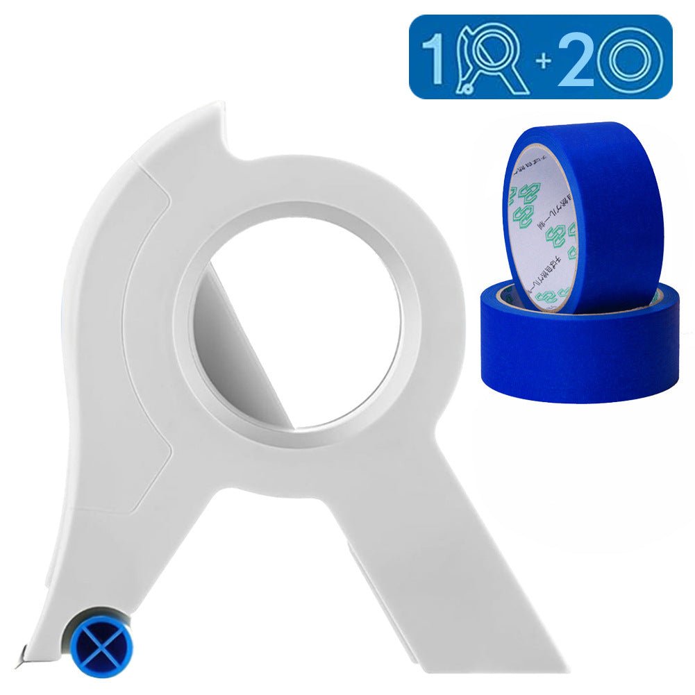 Painter's Tape Applicator | Precision Roller Guide | Integrated Cutter for Walls & Trims