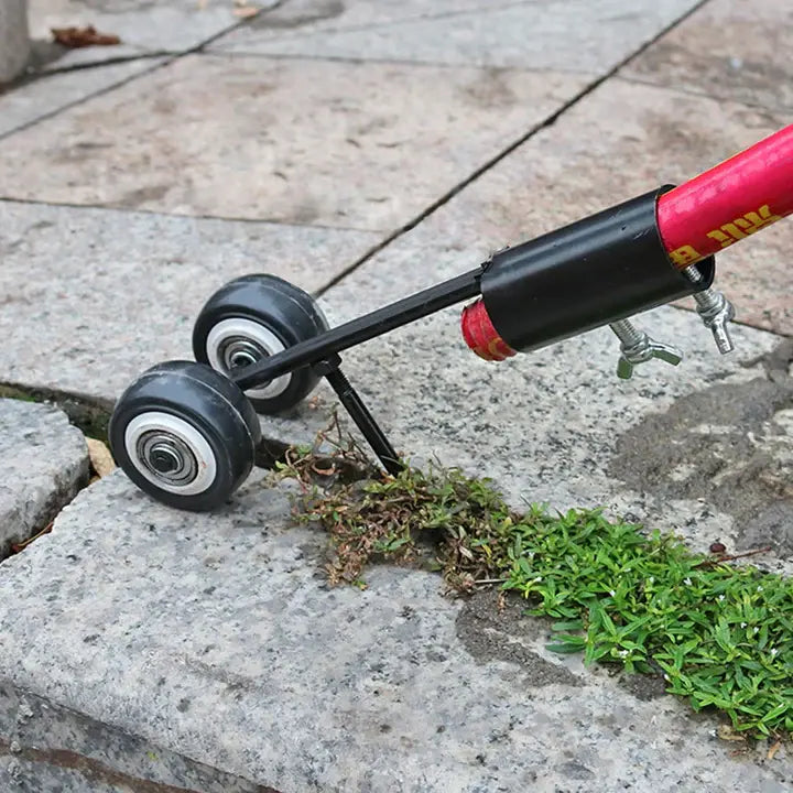 Paving Joint Weeder Head | Double-Wheel Guide & Narrow Iron Head | Fits Standard Handles