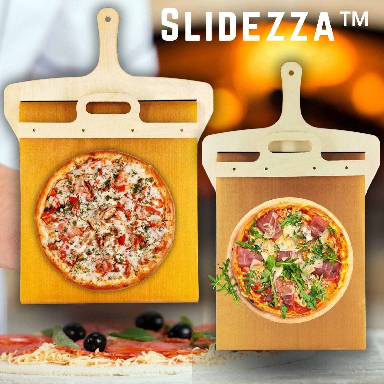Pizza Peel | Sliding Mechanism | Food-Safe & Dishwasher Safe | 58 x 30 cm