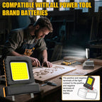 Portable Work Floodlight | High-Intensity LED Beam | Universal Battery Compatible | Durable Design