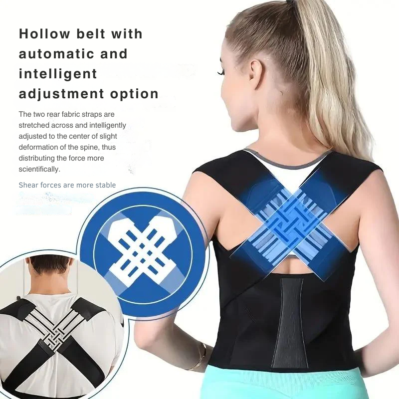 Posture Corrector Unisex | Ergonomic Cross-Back | Breathable & Adjustable | Neck & Back Relief