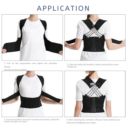 Posture Corrector Unisex | Ergonomic Cross-Back | Breathable & Adjustable | Neck & Back Relief