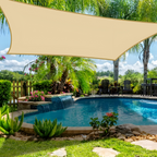 Rectangular Sun Sail | Waterproof Polyester Fabric | Durable with Rope Fastening | UV Protection