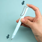 Retractable Fountain Pen | Click Mechanism & Smooth Writing | Fine Metal Nib