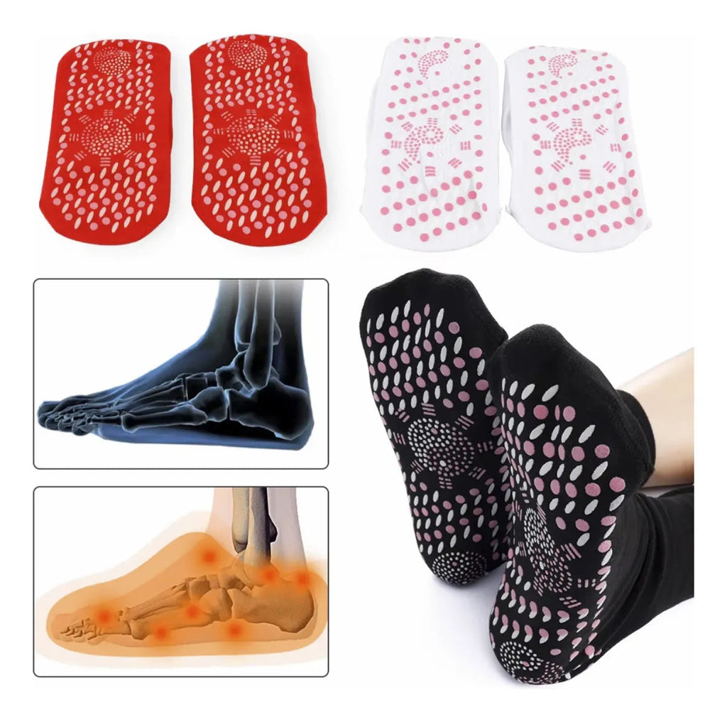 Self-Heating Socks | Integrated Massage Points | Textured Non-Slip Sole | Promotes Circulation