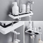 Shower Shelf Organizer | Height-Adjustable | Rust-Free Stainless Steel | Drill-Free Installation
