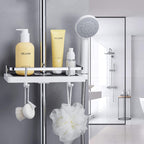 Shower Shelf Organizer | Height-Adjustable | Rust-Free Stainless Steel | Drill-Free Installation