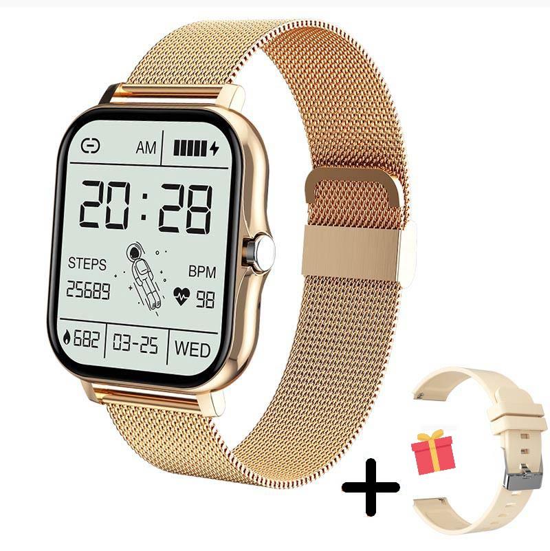Smartwatch | Gesundheits- & Fitnesstracking | Edelstahl- & Silikonbänder | Lange Akkulaufzeit