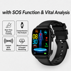 Smartwatch | SOS Emergency Alarm & Fall Detection | Heart Rate & Oxygen Tracking