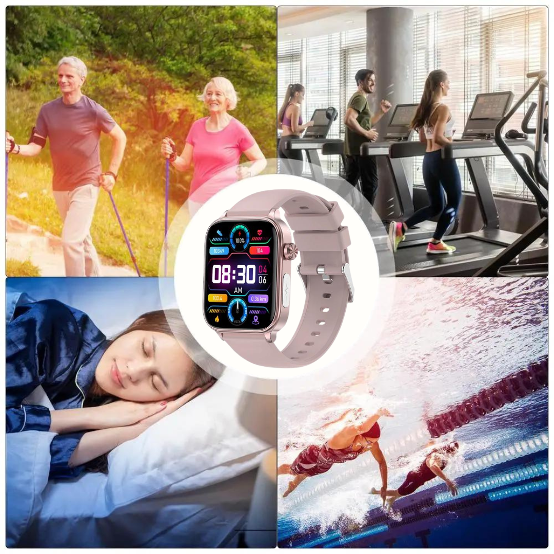 Smartwatch | SOS Emergency Alarm & Fall Detection | Heart Rate & Oxygen Tracking