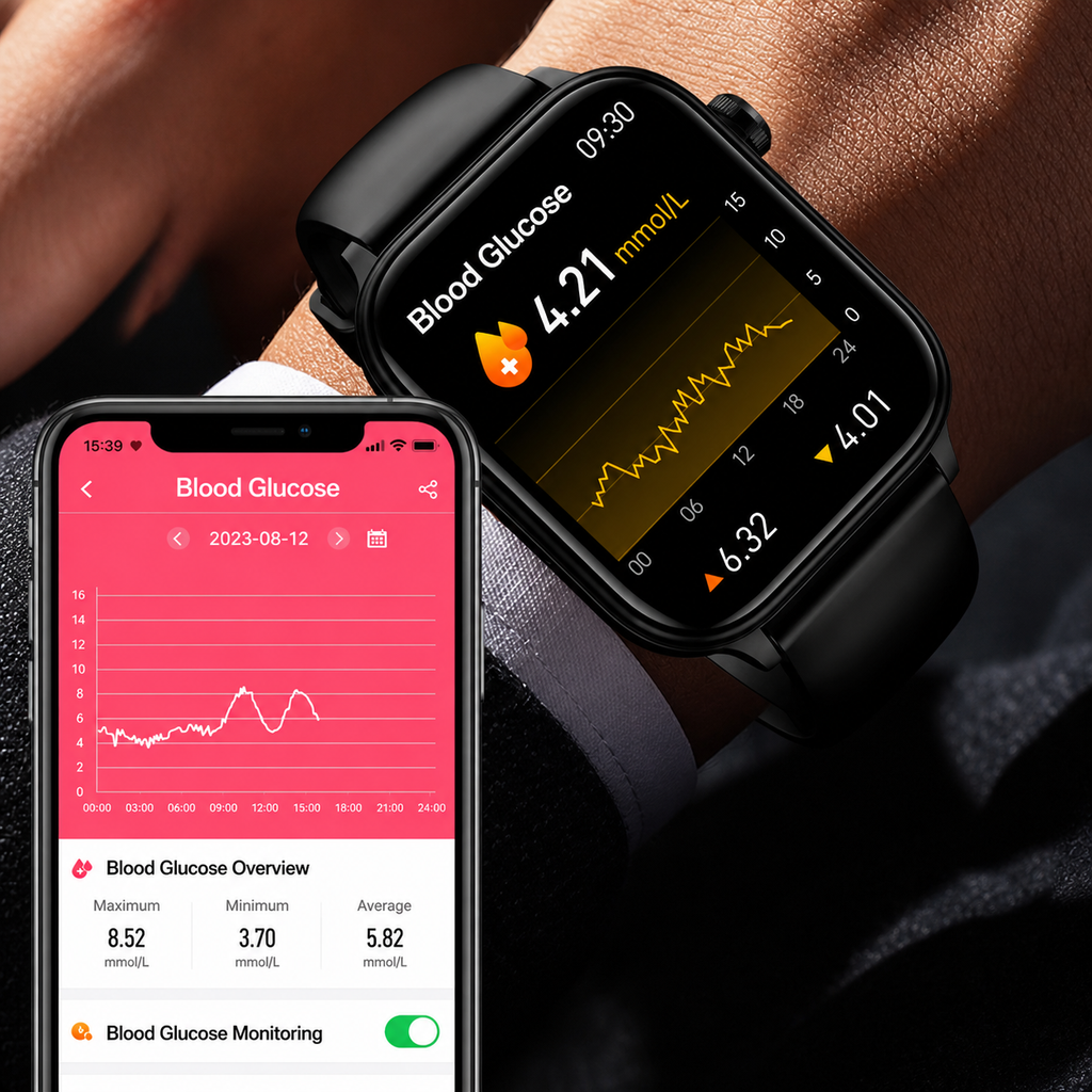 Smartwatch | SOS Emergency Alarm & Fall Detection | Heart Rate & Oxygen Tracking