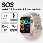 Smartwatch | SOS Emergency Alarm & Fall Detection | Heart Rate & Oxygen Tracking